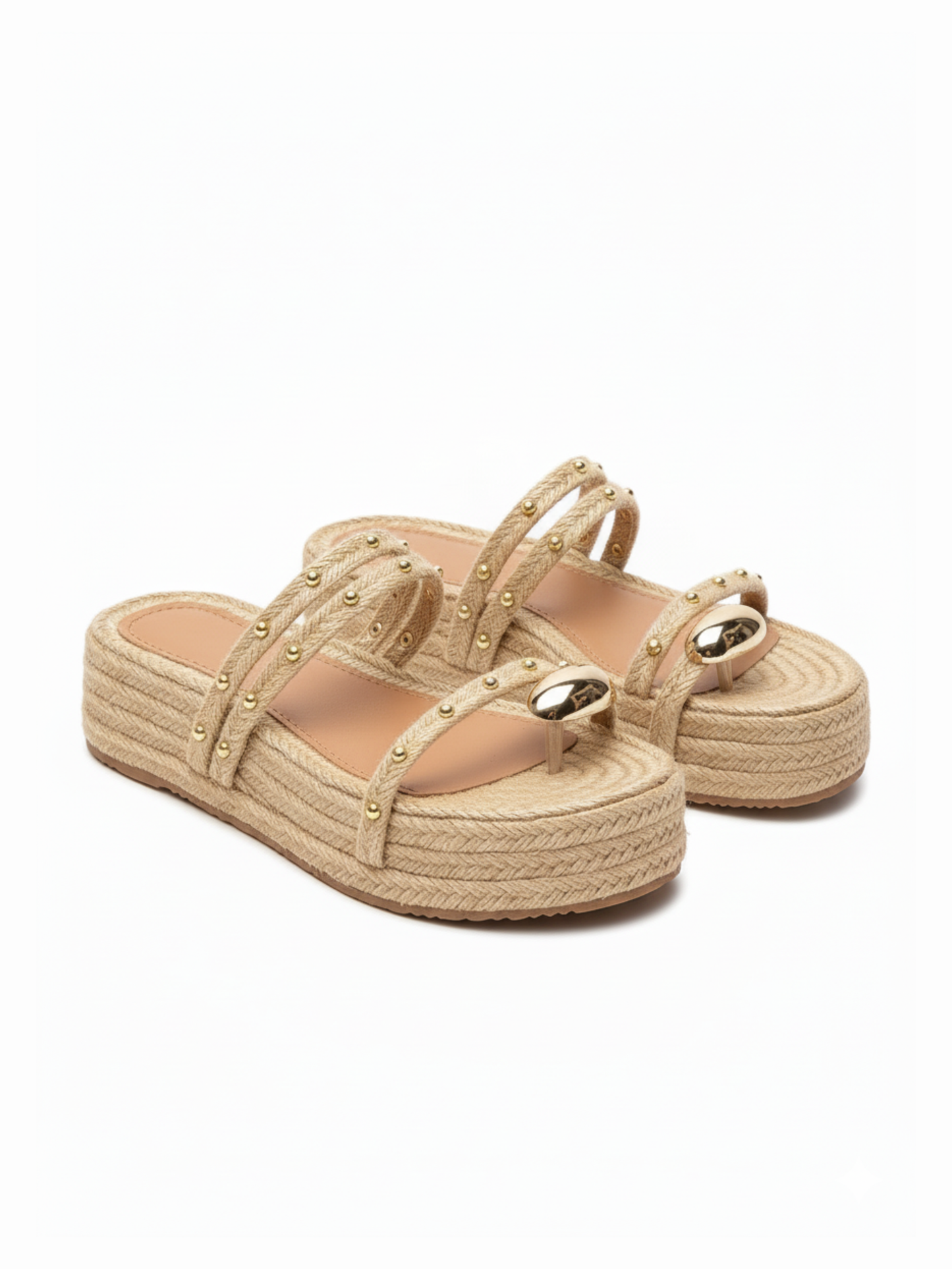 Sandalias Yute con Dorado